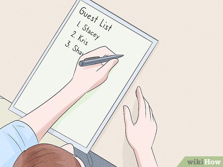 Step 4 Составьте список гостей.